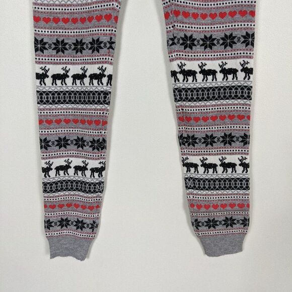 Hot Chillys Winter Love Sweater Knit Snowflake Leggings XS - Picture 4 of 8